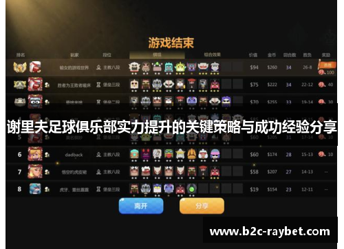 谢里夫足球俱乐部实力提升的关键策略与成功经验分享