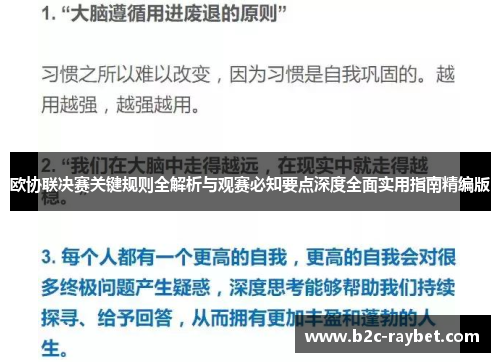 欧协联决赛关键规则全解析与观赛必知要点深度全面实用指南精编版 欧协联决赛关键规则全解析与观赛必知要点深度全面实用指南精编版